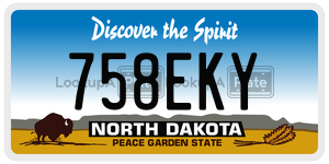 758EKY  license plate in ND
