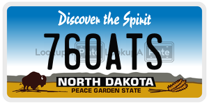 760ATS  license plate in ND