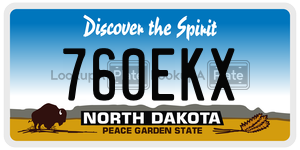 760EKX  license plate in ND