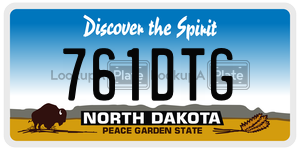 761DTG  license plate in ND