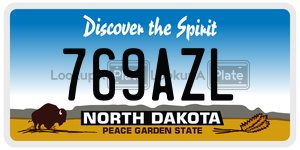 769AZL  license plate in ND