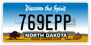 769EPP  license plate in ND