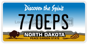 770EPS  license plate in ND