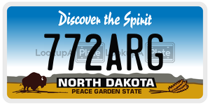 772ARG  license plate in ND