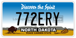 772ERY  license plate in ND
