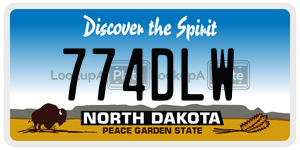 774DLW  license plate in ND