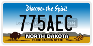775AEC  license plate in ND