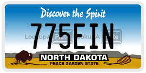 775EIN  license plate in ND