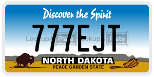 777EJT  license plate in ND