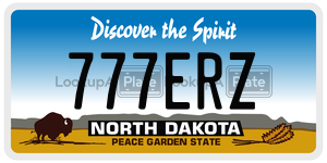 777ERZ  license plate in ND