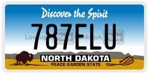 787ELU  license plate in ND