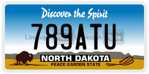 789ATU  license plate in ND