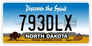 793DLX  license plate in ND