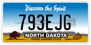 793EJG  license plate in ND