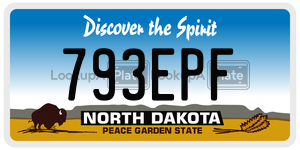 793EPF  license plate in ND
