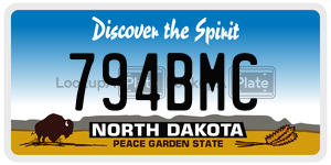 794BMC  license plate in ND