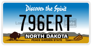 796ERT  license plate in ND
