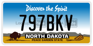 797BKV  license plate in ND