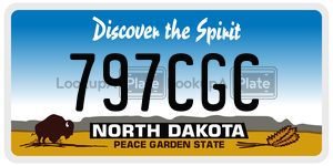797CGC license plate in North Dakota