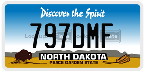 797DMF  license plate in ND