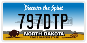 797DTP  license plate in ND