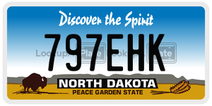 797EHK  license plate in ND