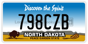 798CZB  license plate in ND