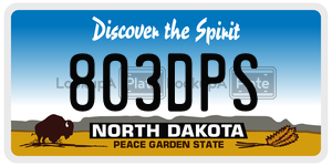 803DPS  license plate in ND