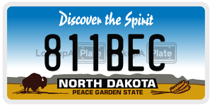 811BEC  license plate in ND