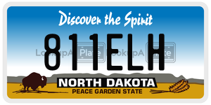 811ELH  license plate in ND
