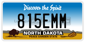 815EMM  license plate in ND