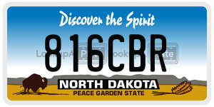 816CBR  license plate in ND