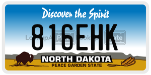816EHK  license plate in ND