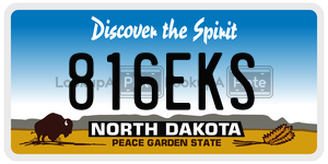 816EKS  license plate in ND