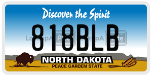 818BLB  license plate in ND