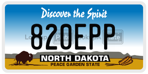 820EPP  license plate in ND