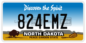 824EMZ  license plate in ND