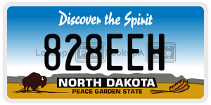828EEH  license plate in ND