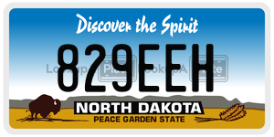 829EEH  license plate in ND