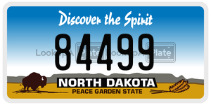 84499  license plate in ND