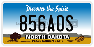 856AOS  license plate in ND