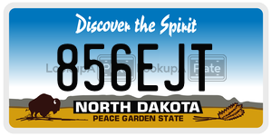 856EJT  license plate in ND
