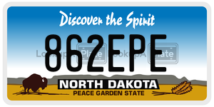 862EPE  license plate in ND