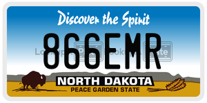 866EMR  license plate in ND
