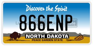 866ENP  license plate in ND