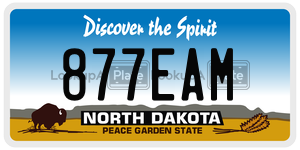 877EAM  license plate in ND