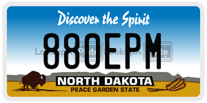 880EPM  license plate in ND