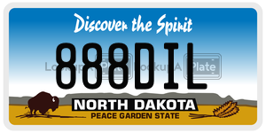 888DIL  license plate in ND