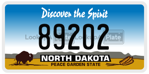 89202  license plate in ND