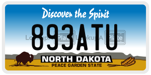 893ATU  license plate in ND
